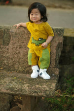 Thumbnail for Mhyssa Nero Half Sleeve Yellow T-shirt with Shorts Set For Kids - Distacart