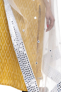 Thumbnail for Mominos Fashion White 6 Line Mirror Border Dupatta