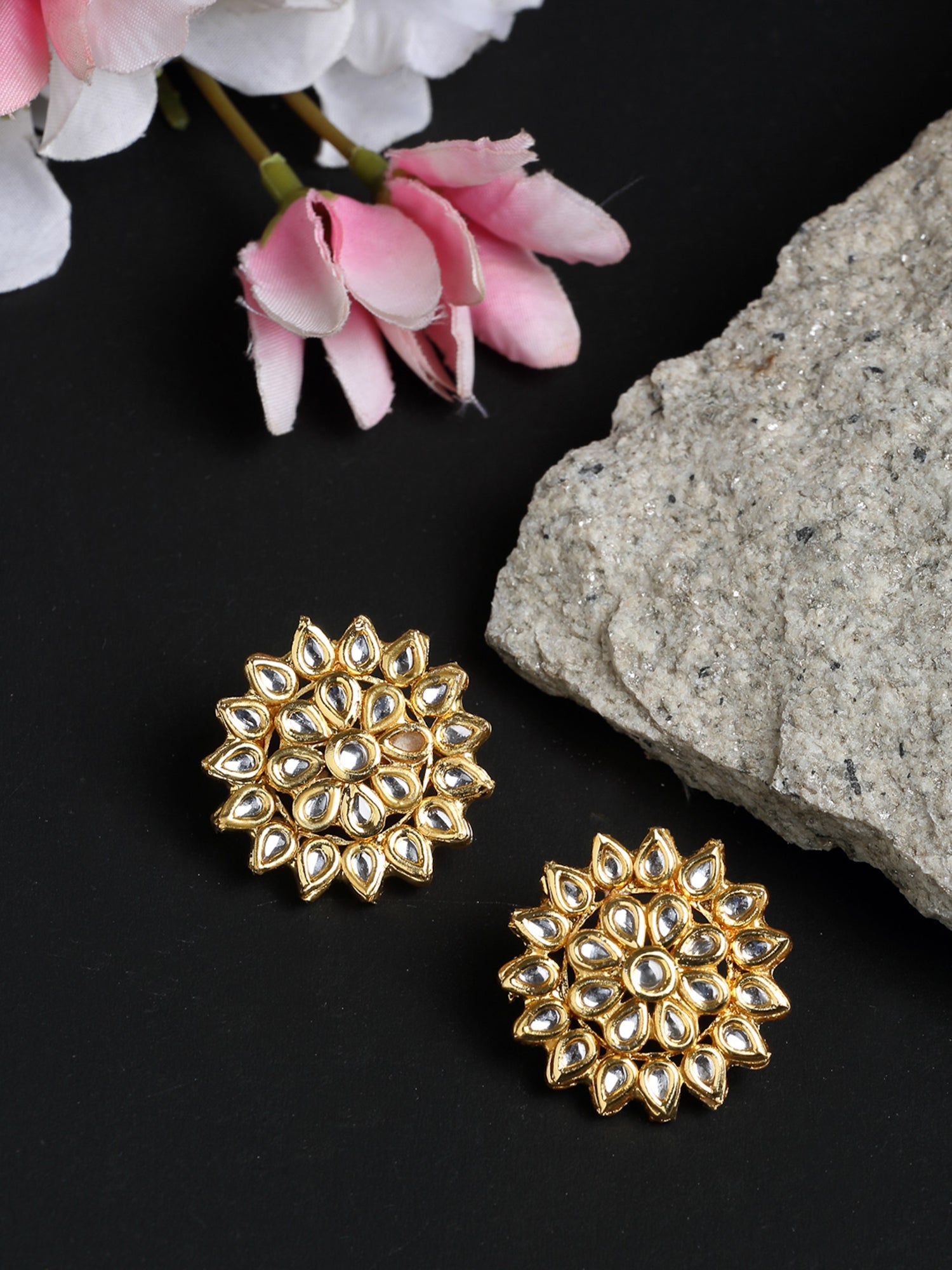 Kundan Studs - Ruby Raang - Distacart