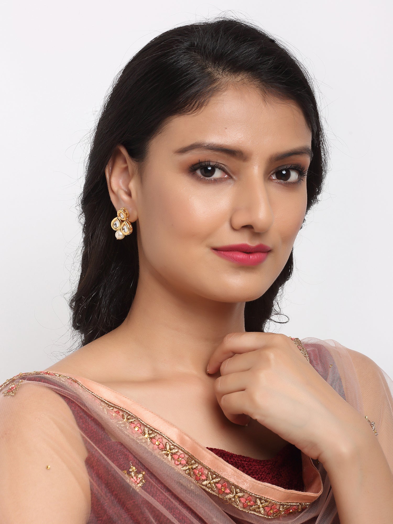 Kundan Studs - Ruby Raang - Distacart