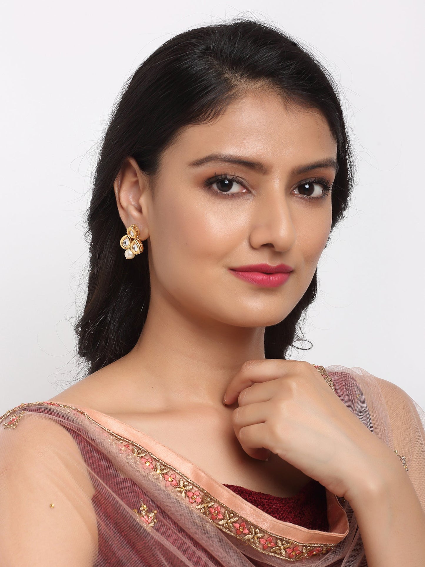Kundan Studs - Ruby Raang - Distacart