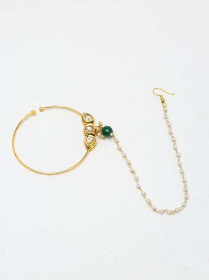 Kundan Nose Ring - Ruby Raang - Distacart