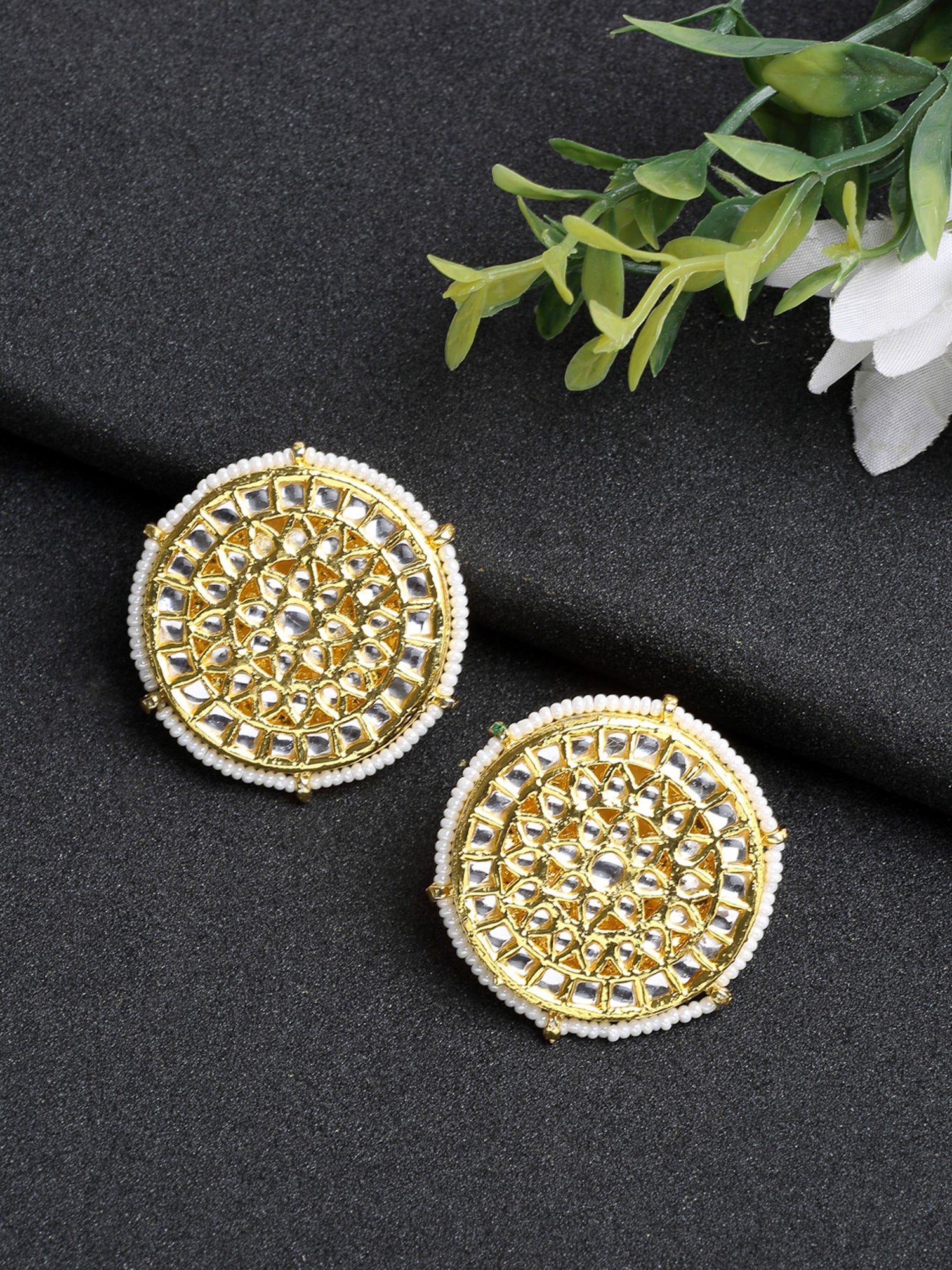 Kundan Earrings - Ruby Raang - Distacart