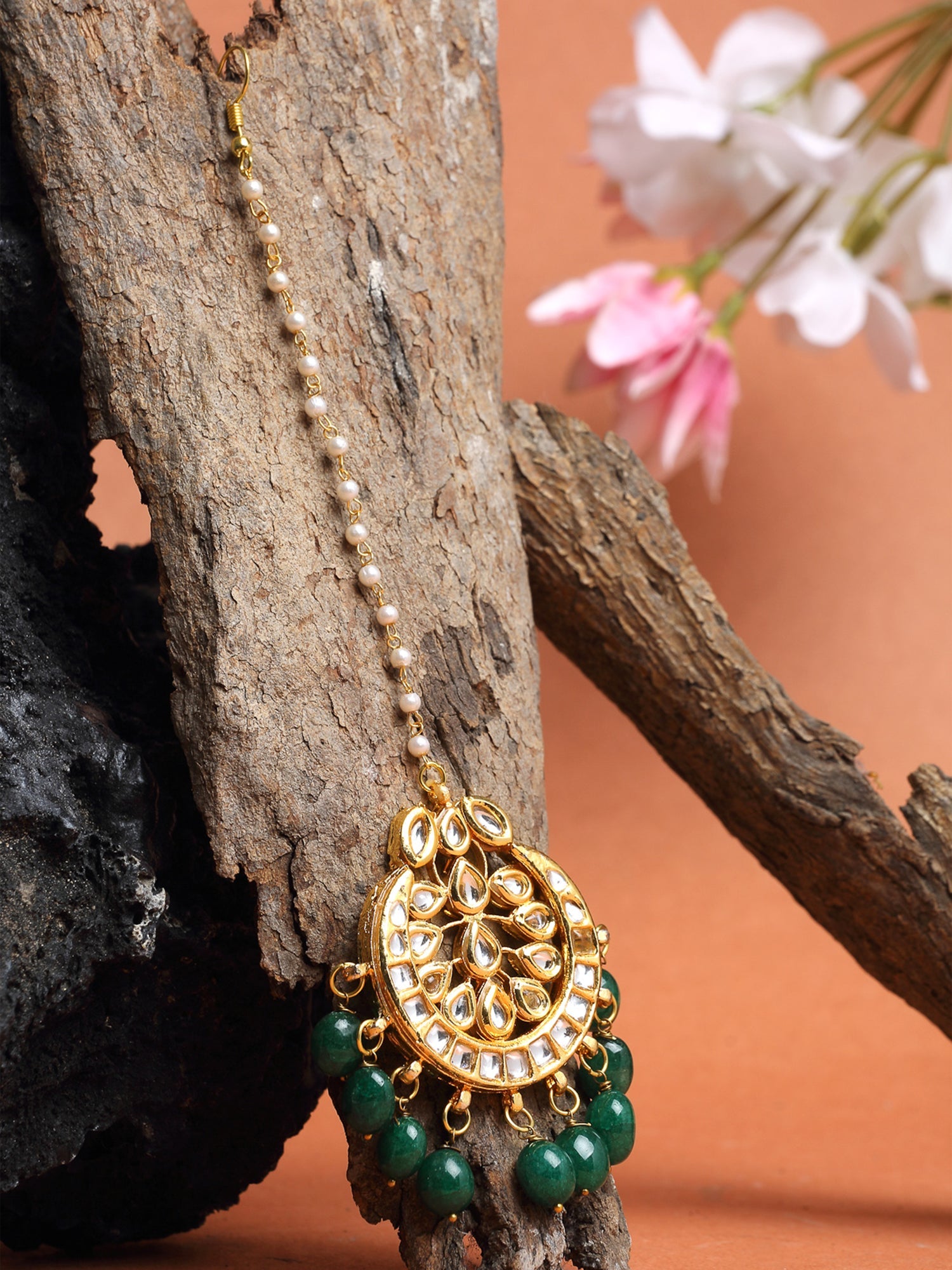 Kundan Maang Tikka - Ruby Raang - Distacart