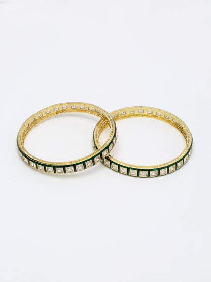 Meenakari Bangles Set Of 2 - Ruby Raang - Distacart