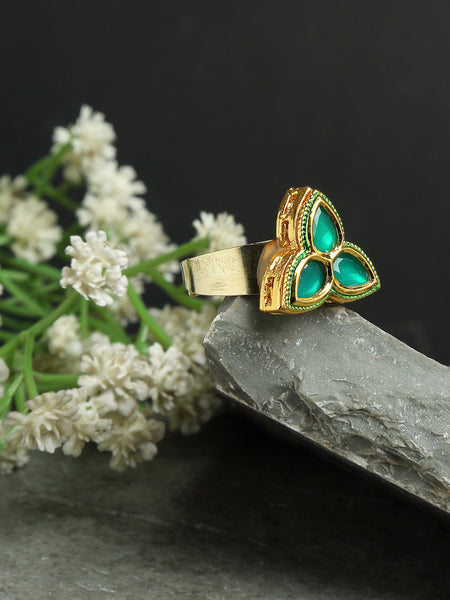 Kundan Ring - Ruby Raang - Distacart