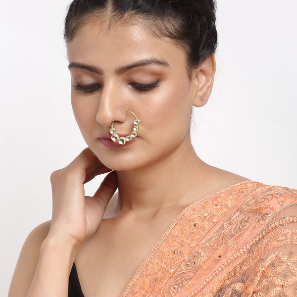 Kundan Nose Ring - Ruby Raang - Distacart