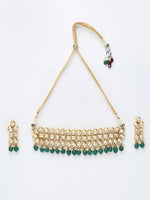 Thumbnail for Stone Kundan Choker With Earrings - Ruby Raang - Distacart