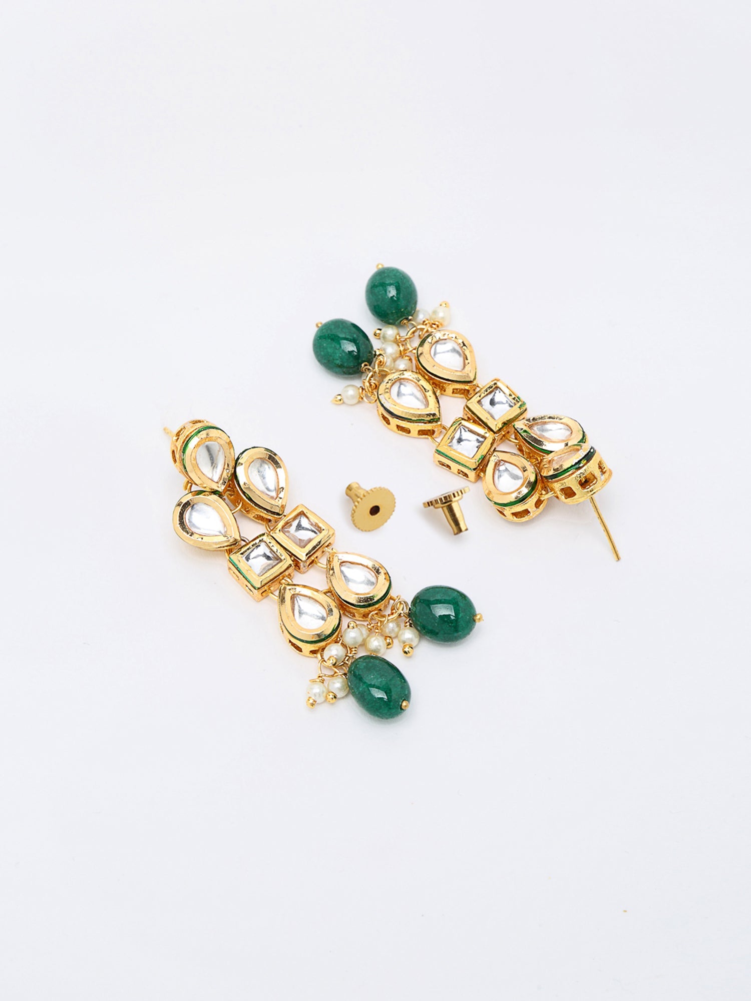 Stone Kundan Choker With Earrings - Ruby Raang - Distacart