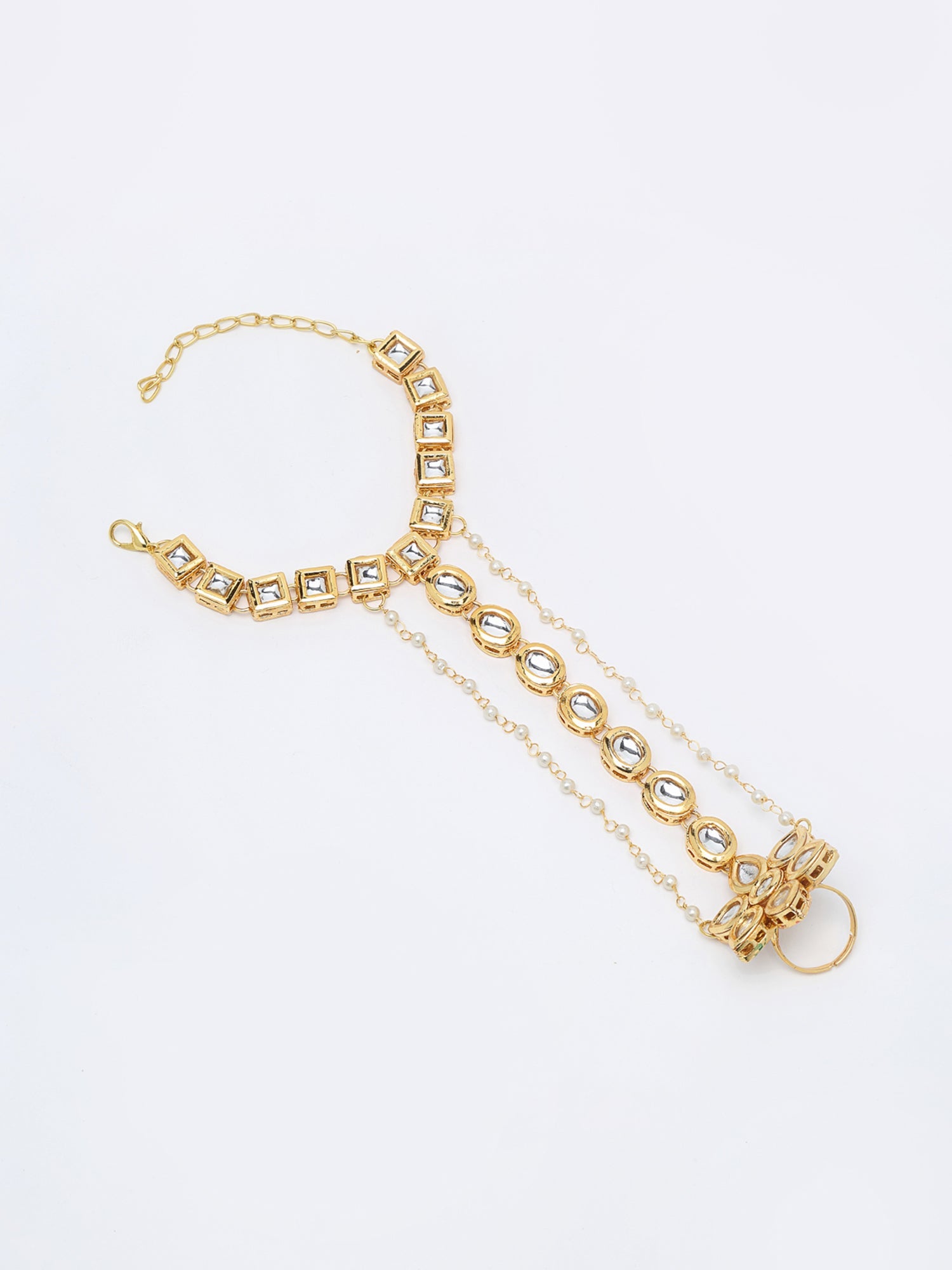 Kundan Hand Harness - Ruby Raang - Distacart