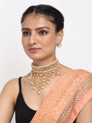 Kundan Choker With Studs - Ruby Raang - Distacart
