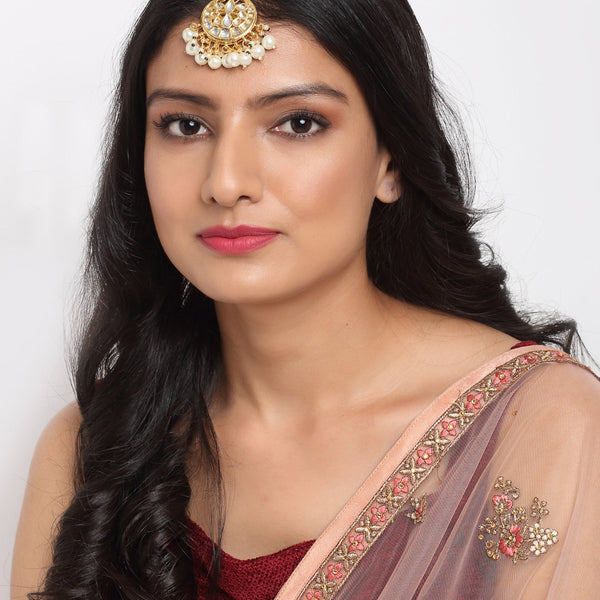 Kundan Maang Tikka - Ruby Raang - Distacart