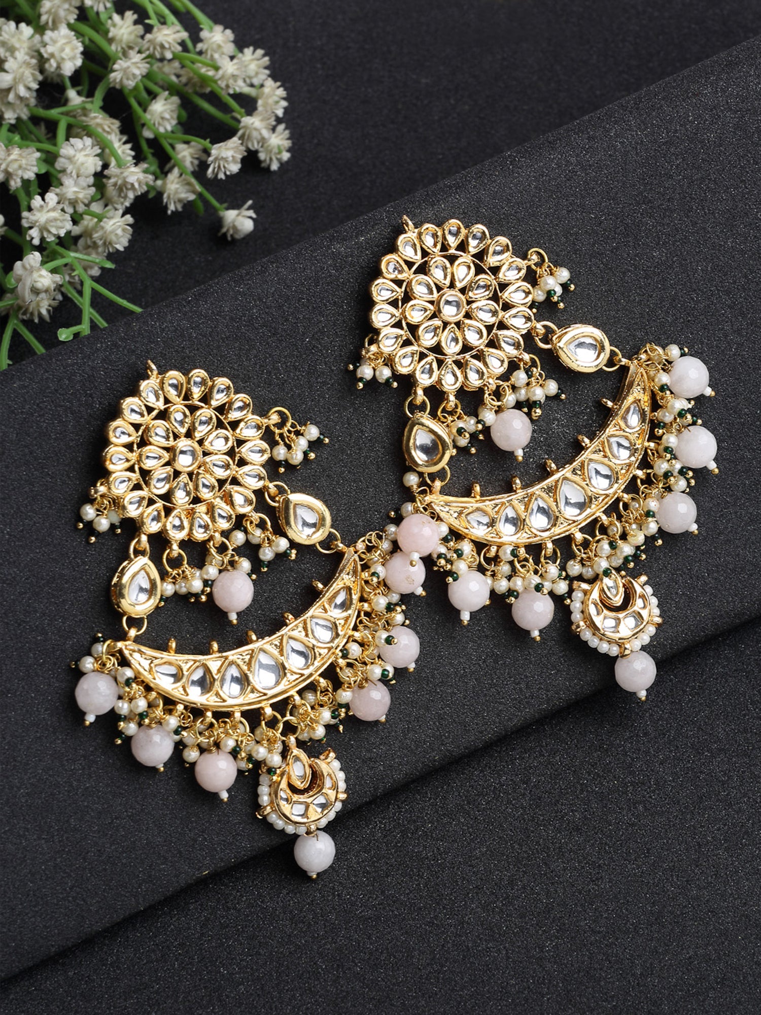 Kundan Earrings - Ruby Raang - Distacart