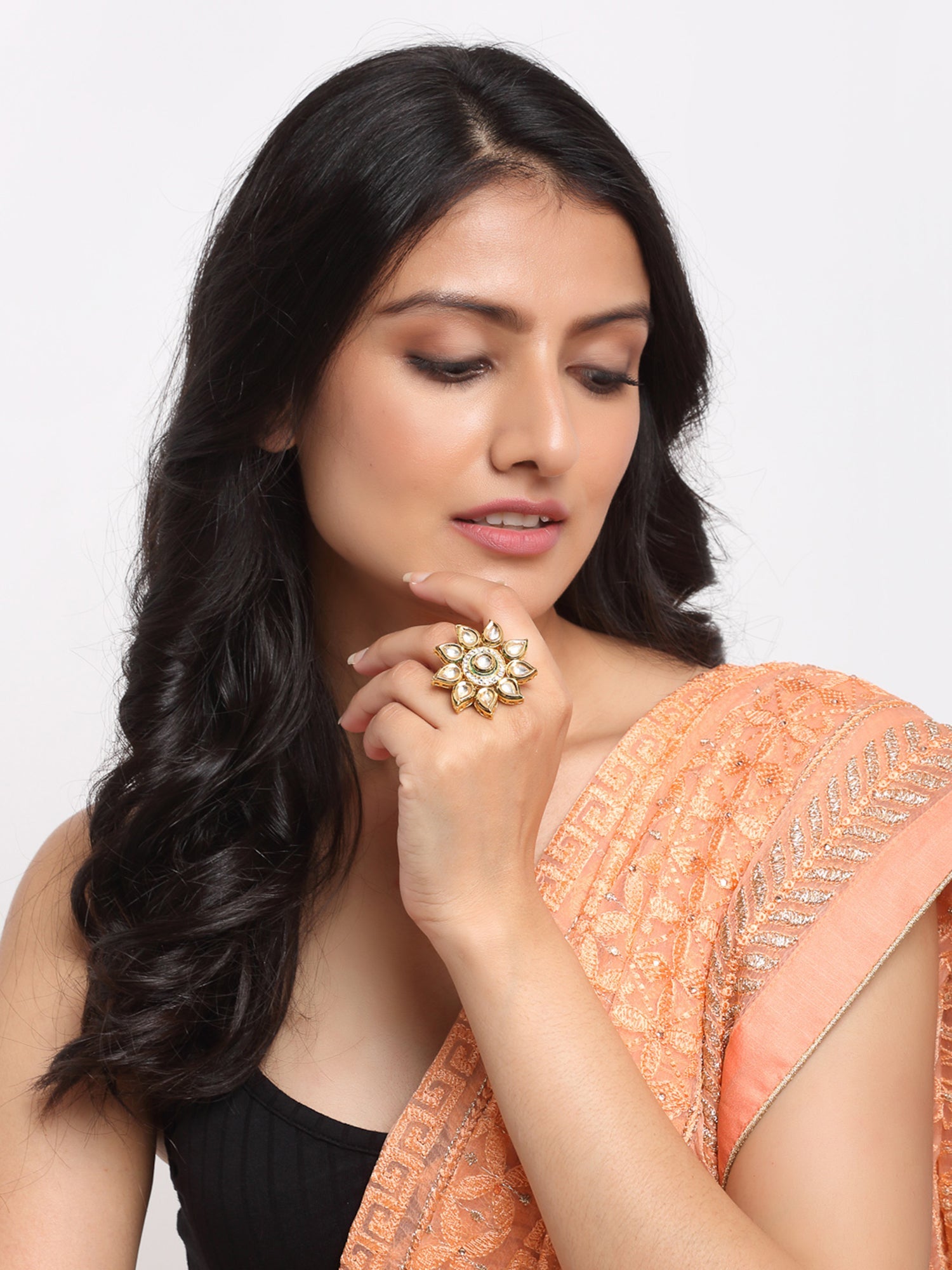 Kundan Ring - Ruby Raang - Distacart