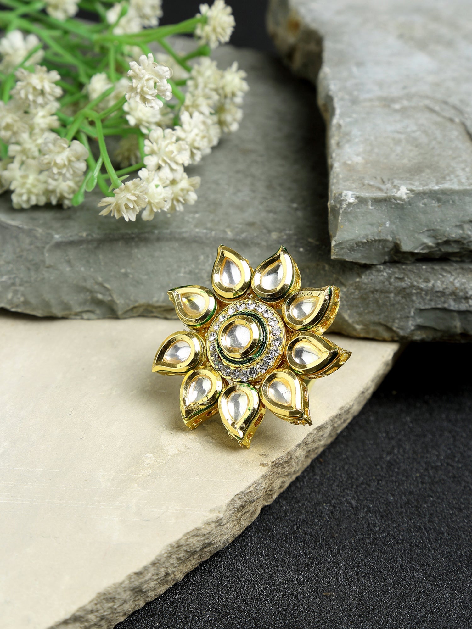 Kundan Ring - Ruby Raang - Distacart