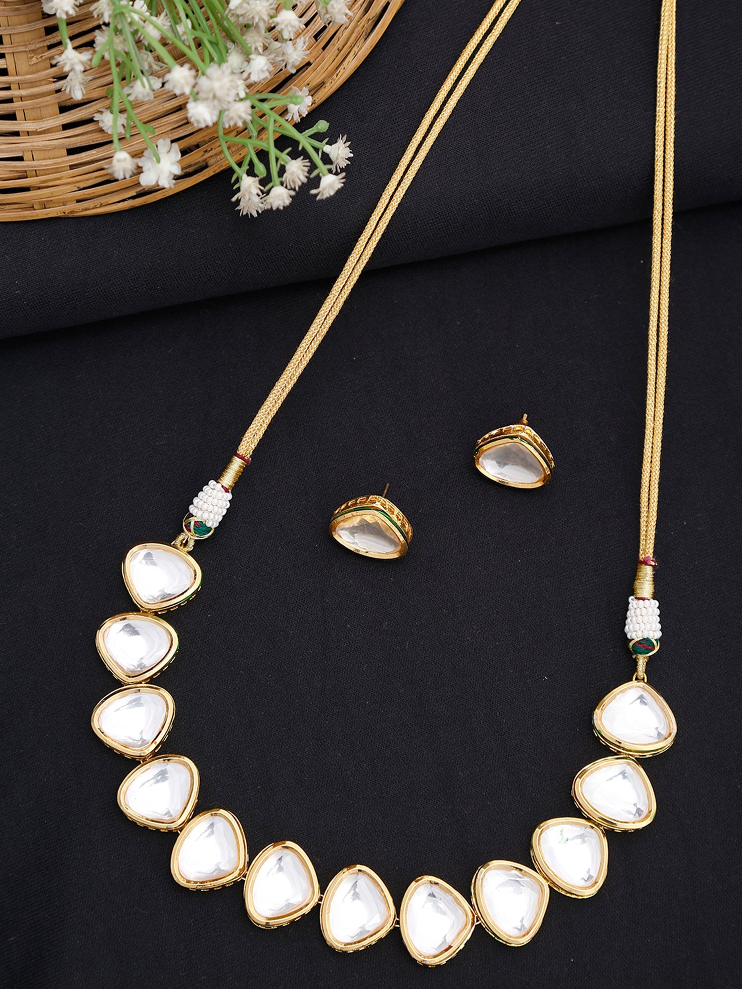 Kundan Choker With Kundan Studs - Ruby Raang - Distacart