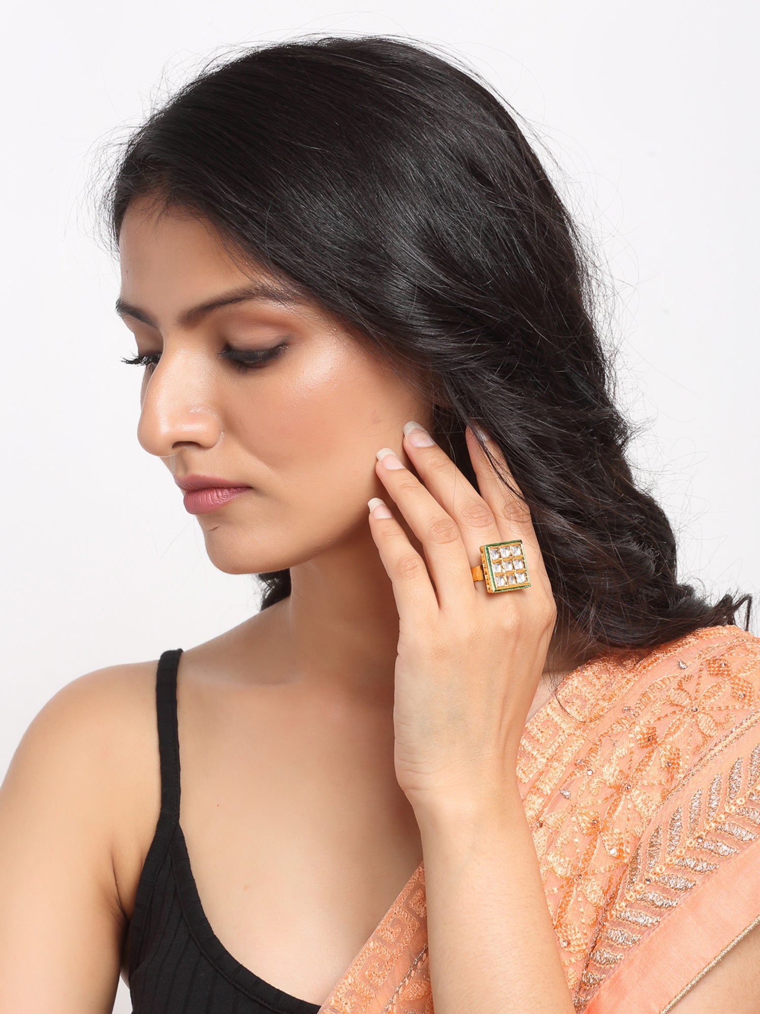 Kundan Ring - Ruby Raang - Distacart