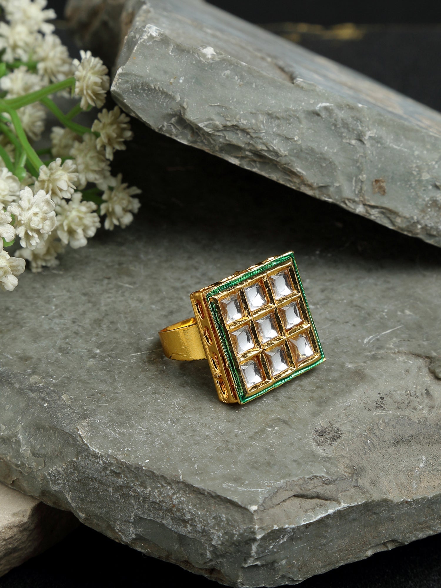 Kundan Ring - Ruby Raang - Distacart