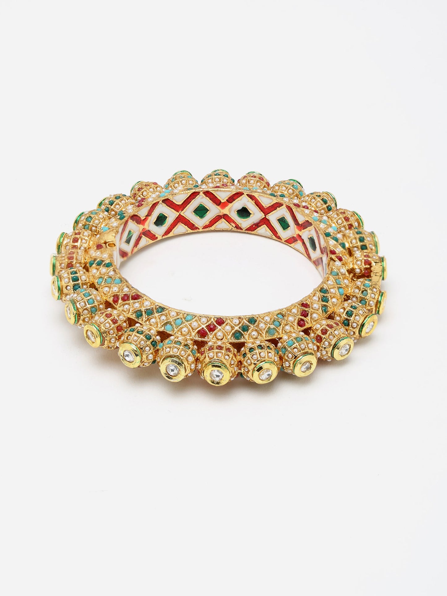 Multi Embellished Bangle - Ruby Raang - Distacart