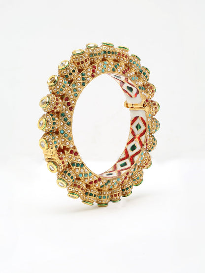Multi Embellished Bangle - Ruby Raang - Distacart