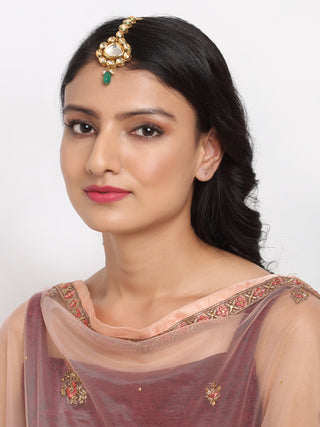 Kundan Maang Tikka - Ruby Raang - Distacart