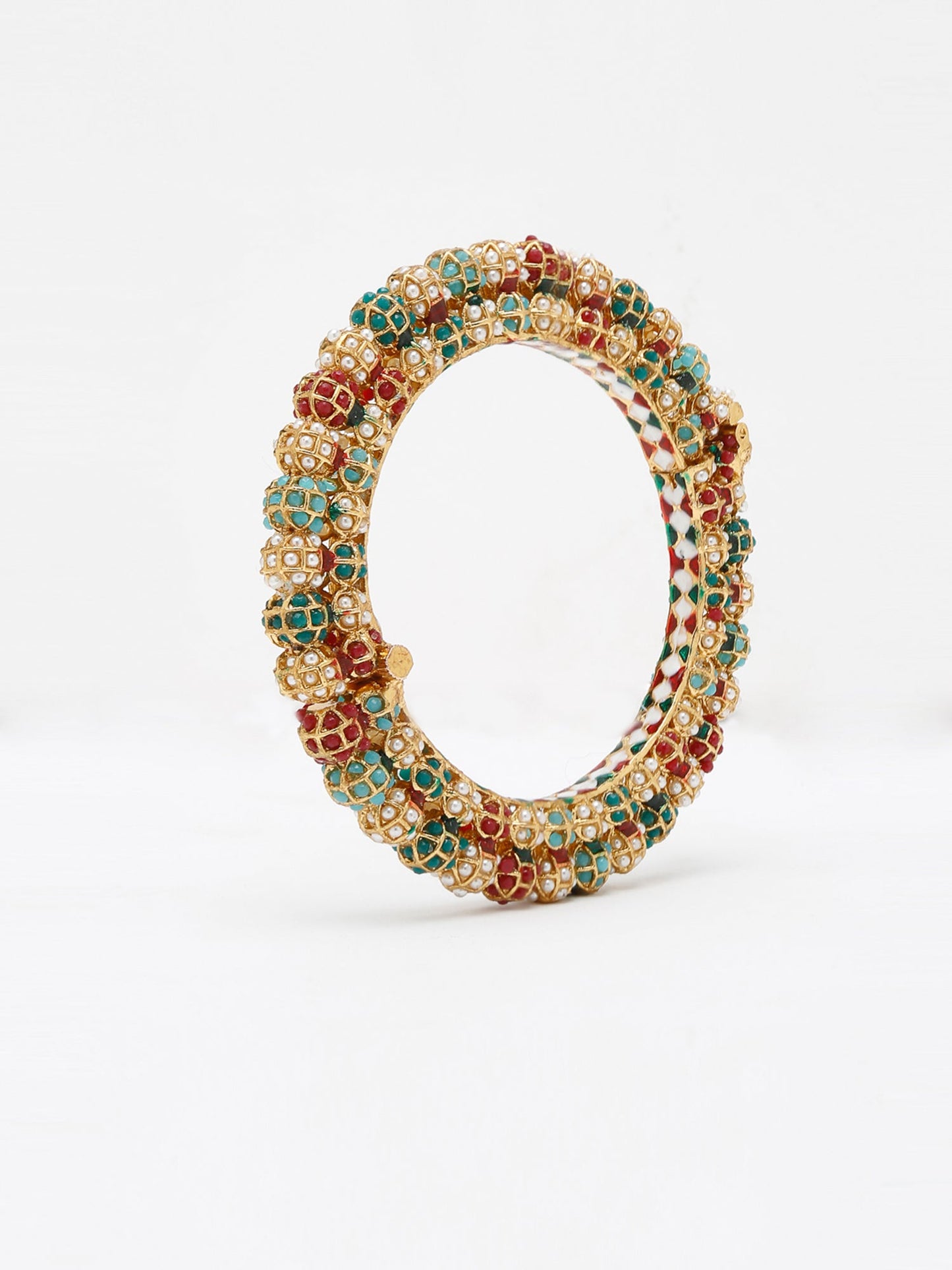 Multi Embellished Bangle - Ruby Raang - Distacart