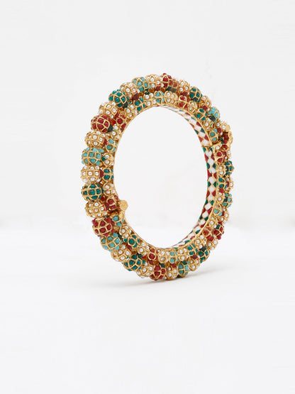 Multi Embellished Bangle - Ruby Raang - Distacart