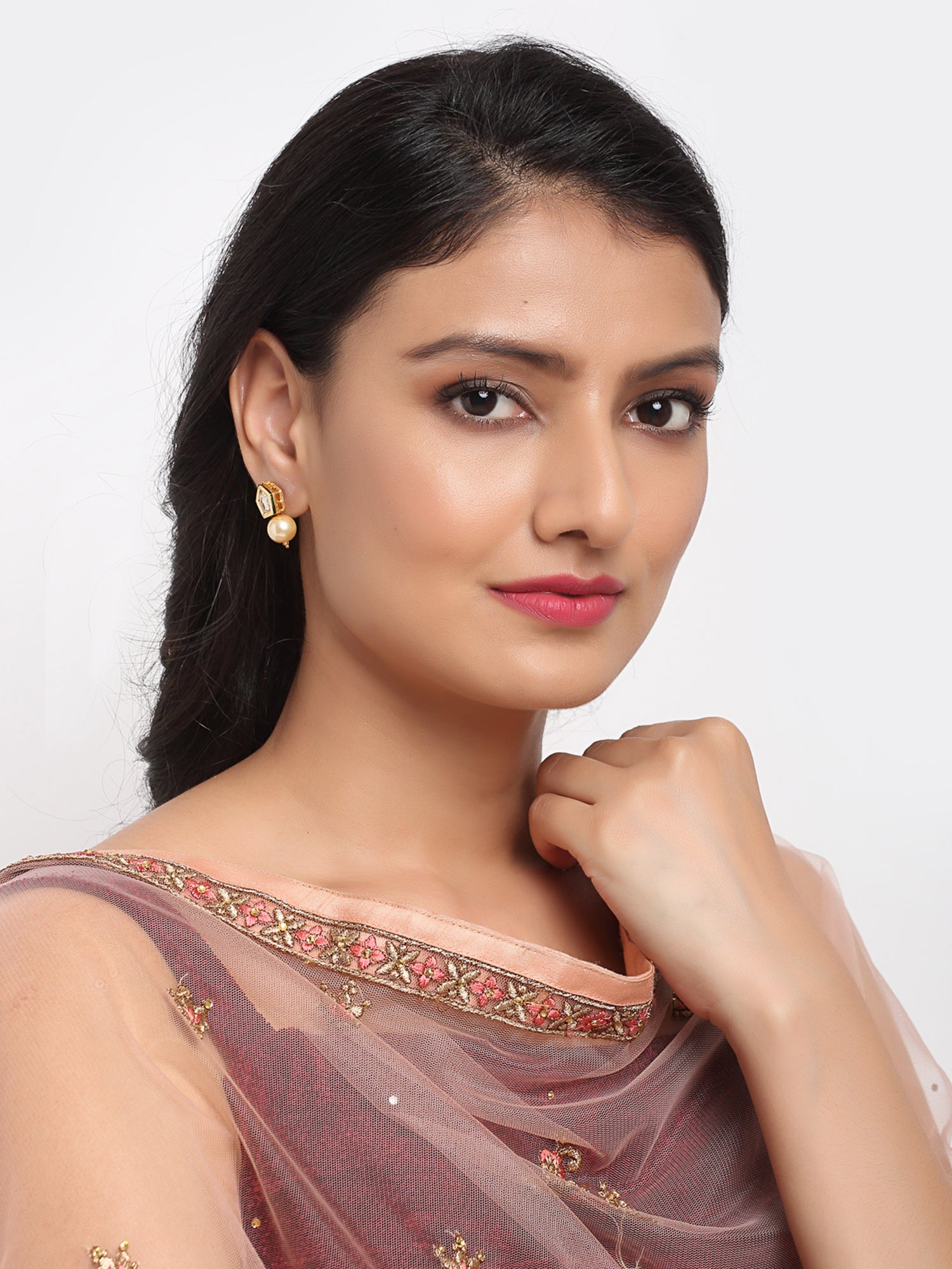 Kundan Studs - Ruby Raang - Distacart