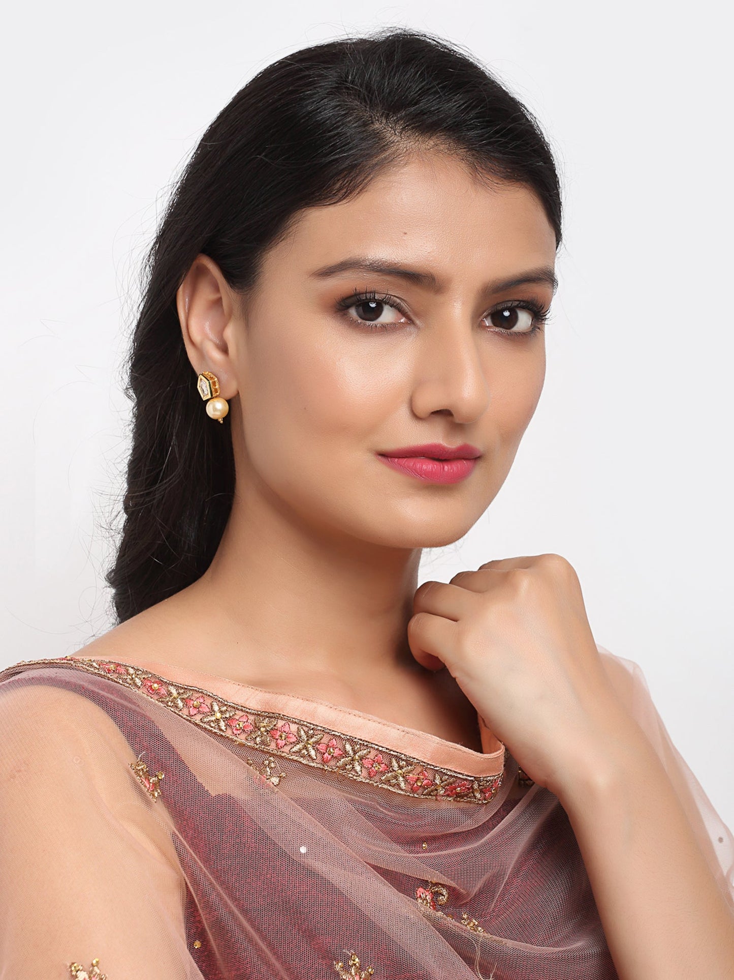 Kundan Studs - Ruby Raang - Distacart