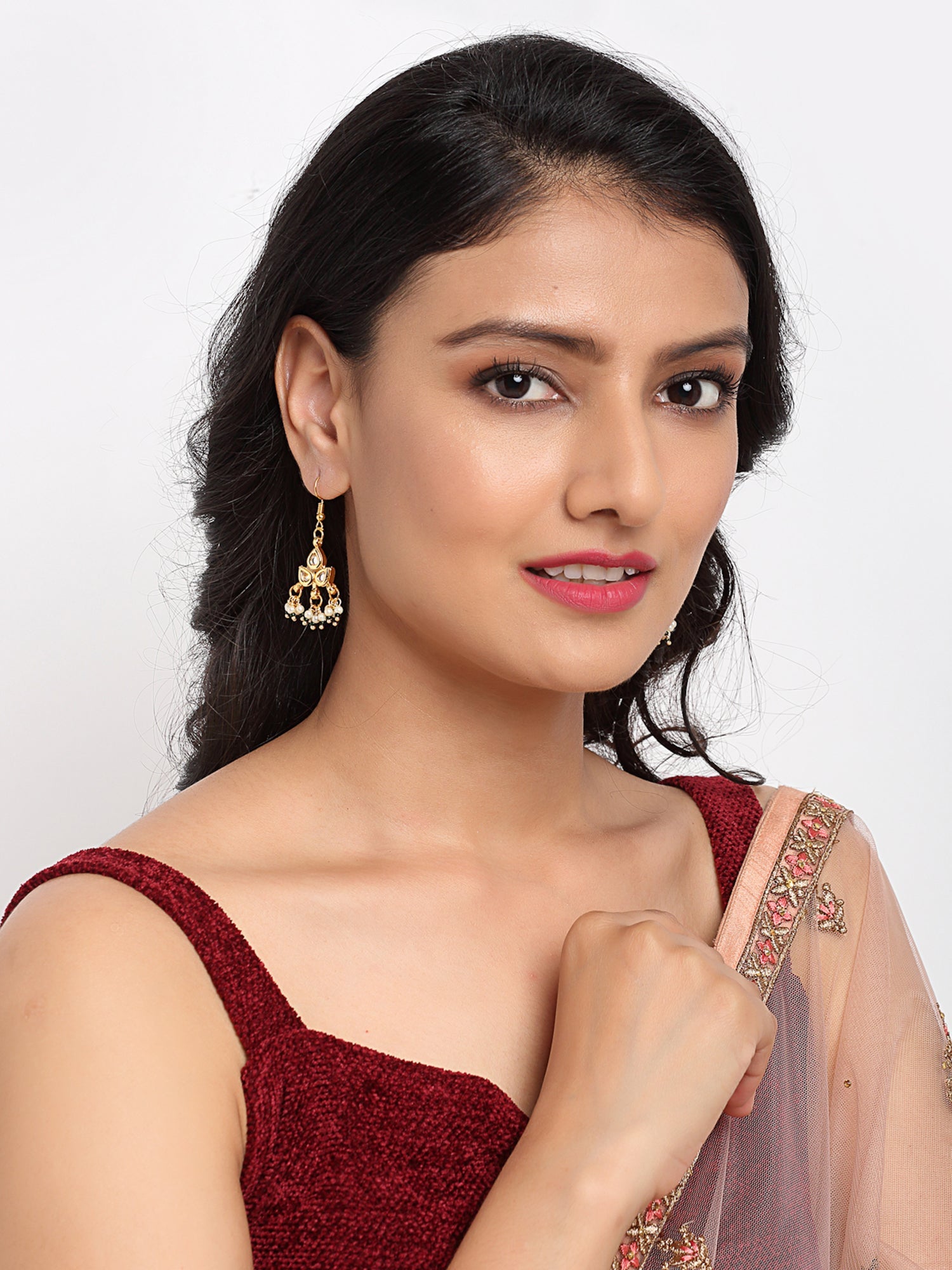 Kundan Studs - Ruby Raang - Distacart