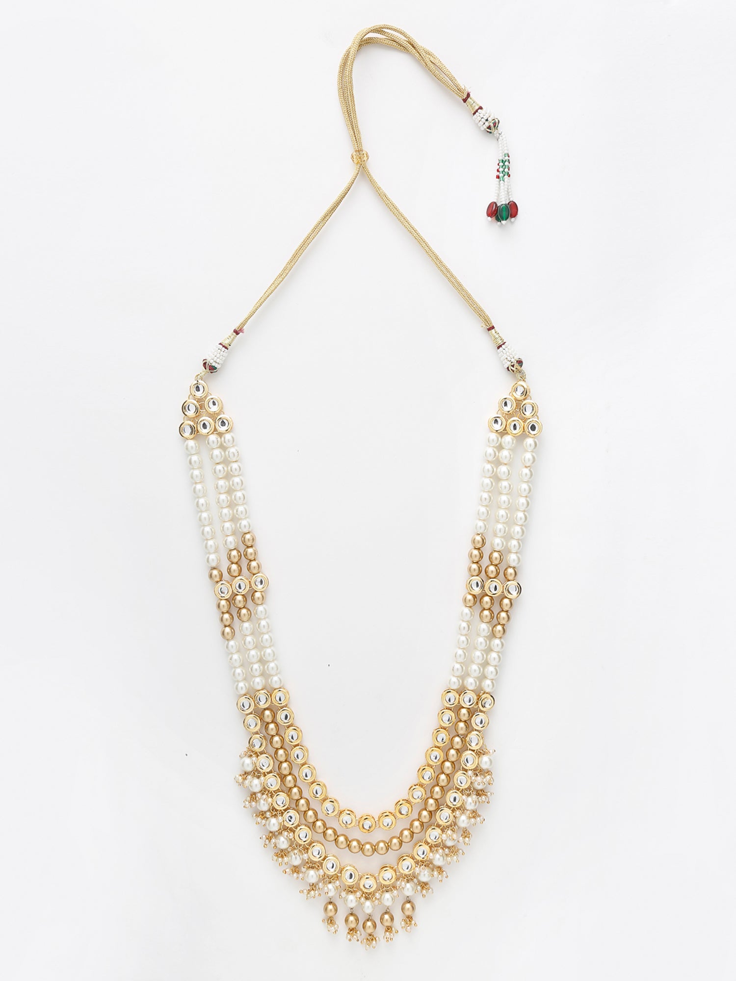 Gold Plated And Kundan Neckpiece - Ruby Raang - Distacart