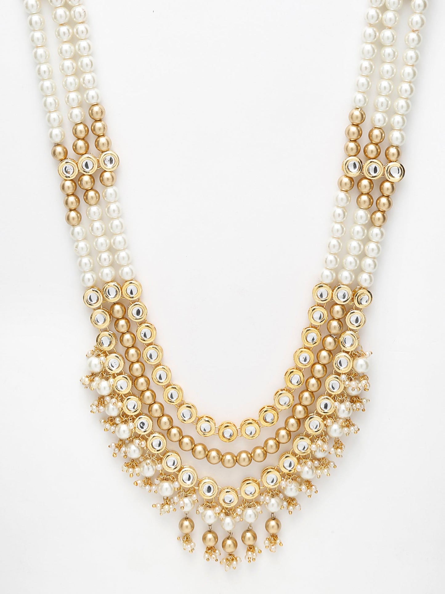 Gold Plated And Kundan Neckpiece - Ruby Raang - Distacart