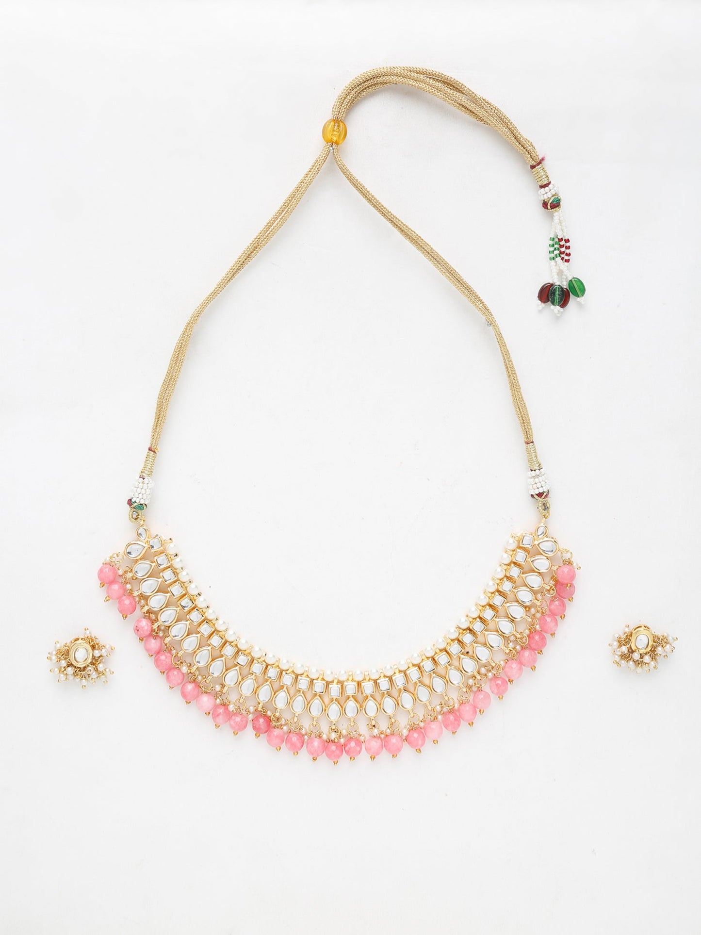 Stone Kundan Choker With Studs - Ruby Raang - Distacart