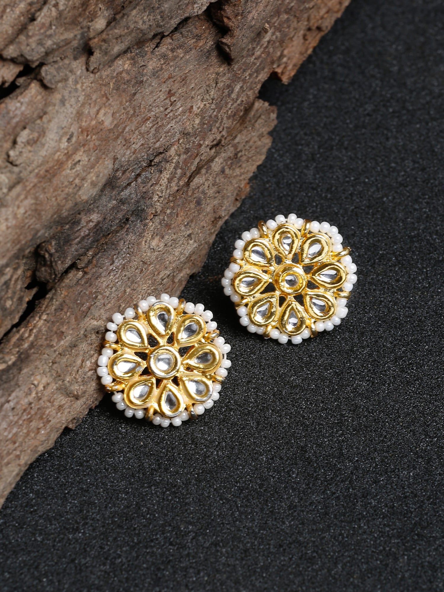 Kundan Studs - Ruby Raang - Distacart