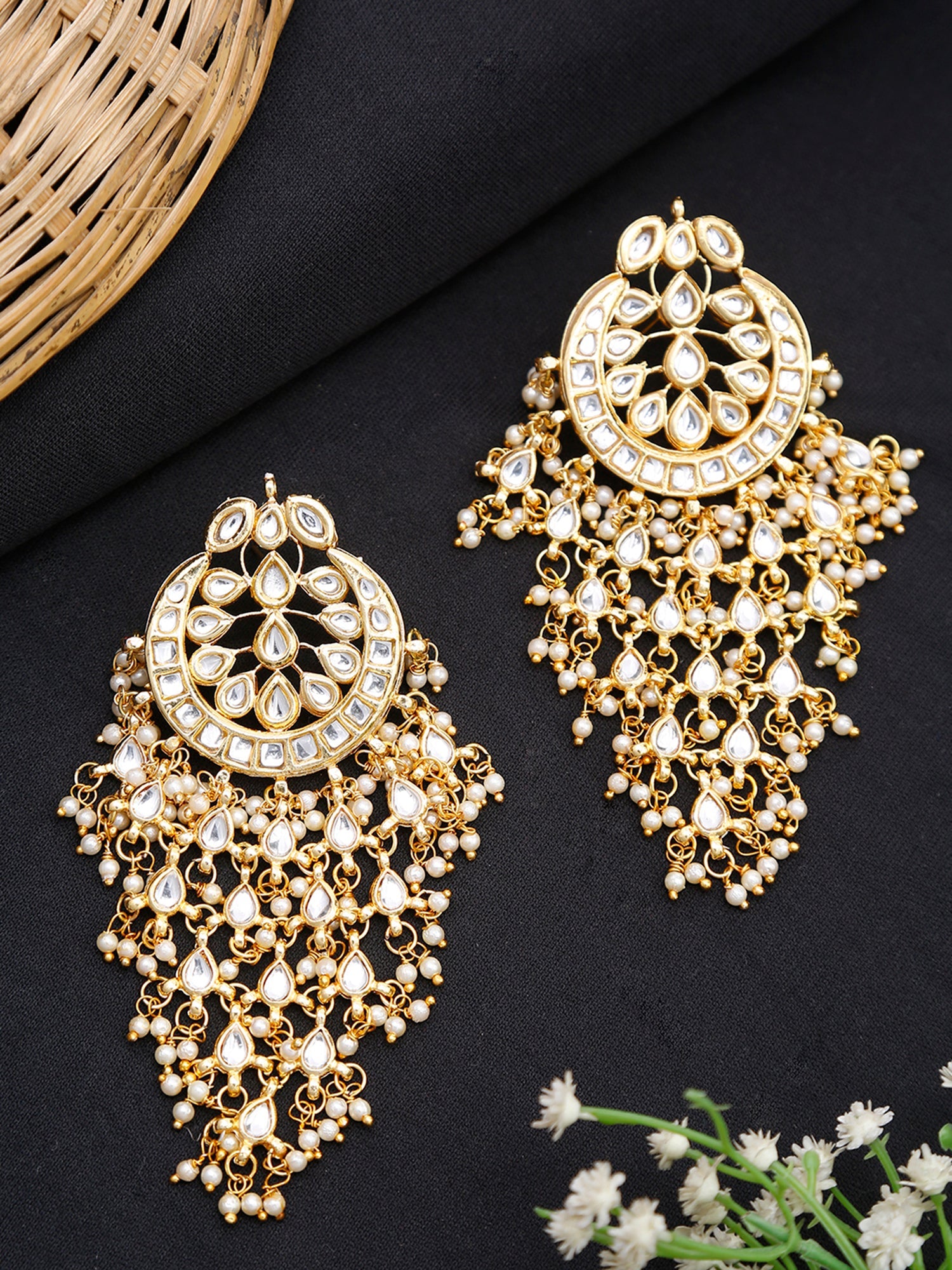 Kundan Earrings - Ruby Raang - Distacart