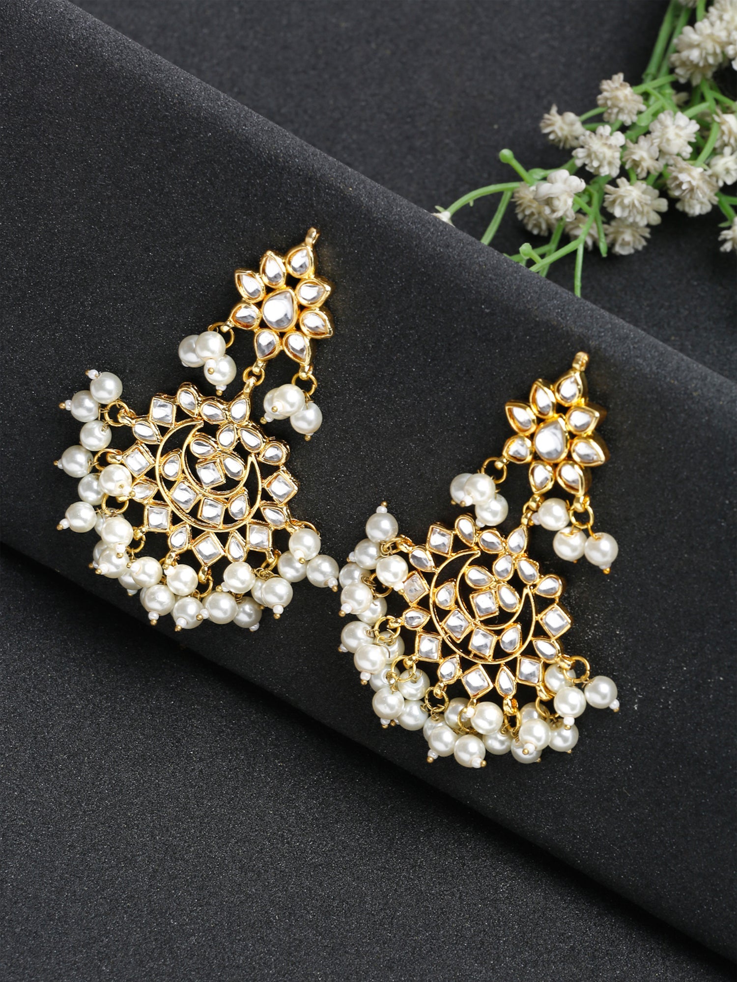Kundan Earrings - Ruby Raang - Distacart