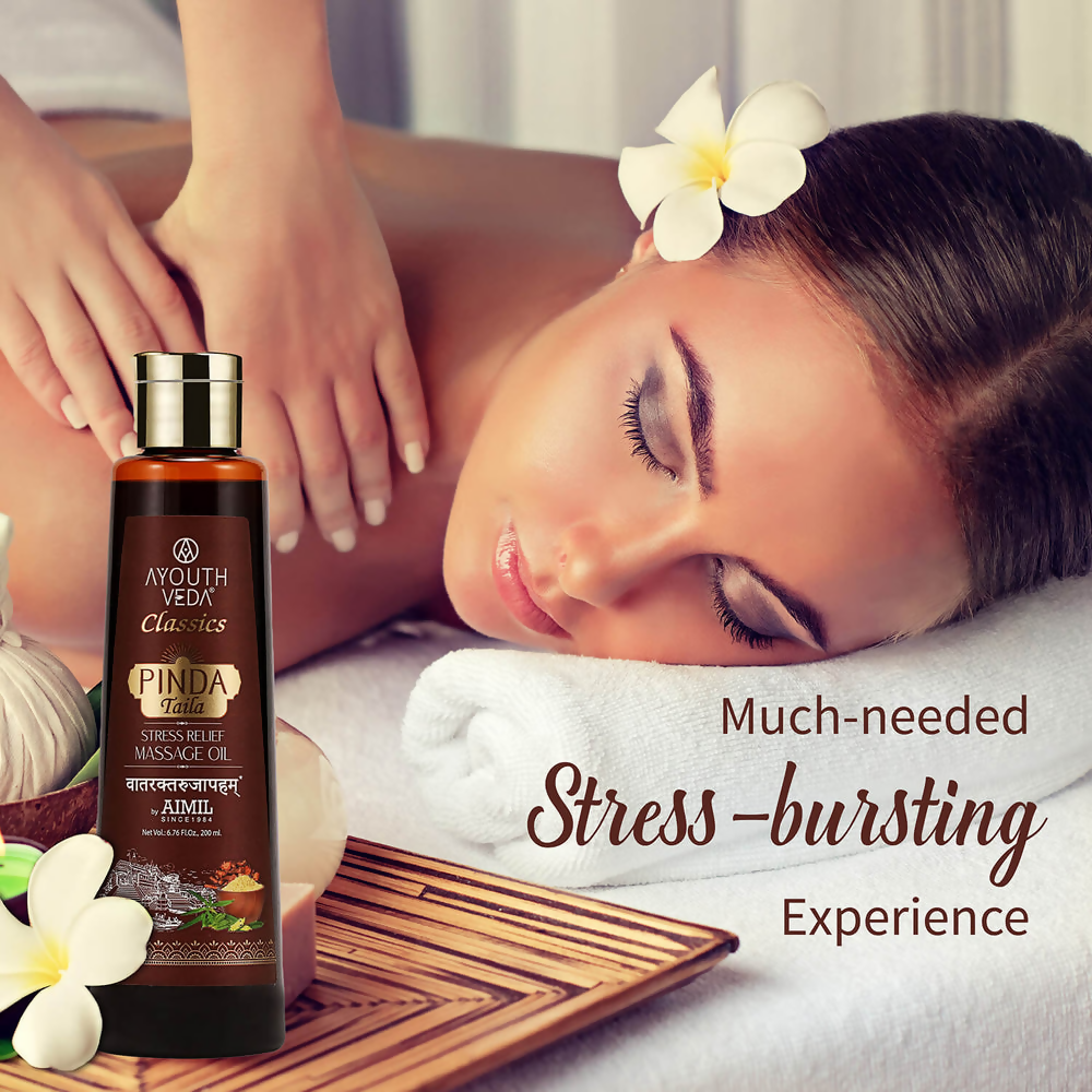 Ayouthveda Pinda Taila for Stress Relief Massage Oil - Distacart