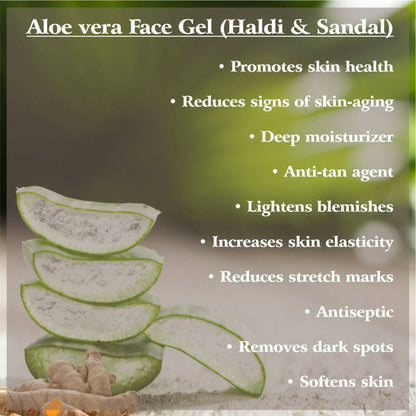 Nutriorg Aloevera Face Gel with sandal & Turmeric - Distacart
