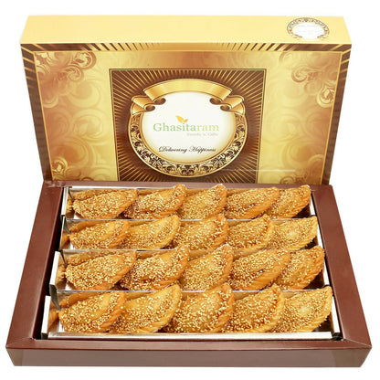 Ghasitaram Holi Sweets - Roasted Til/ Sesame Gujiya - Distacart
