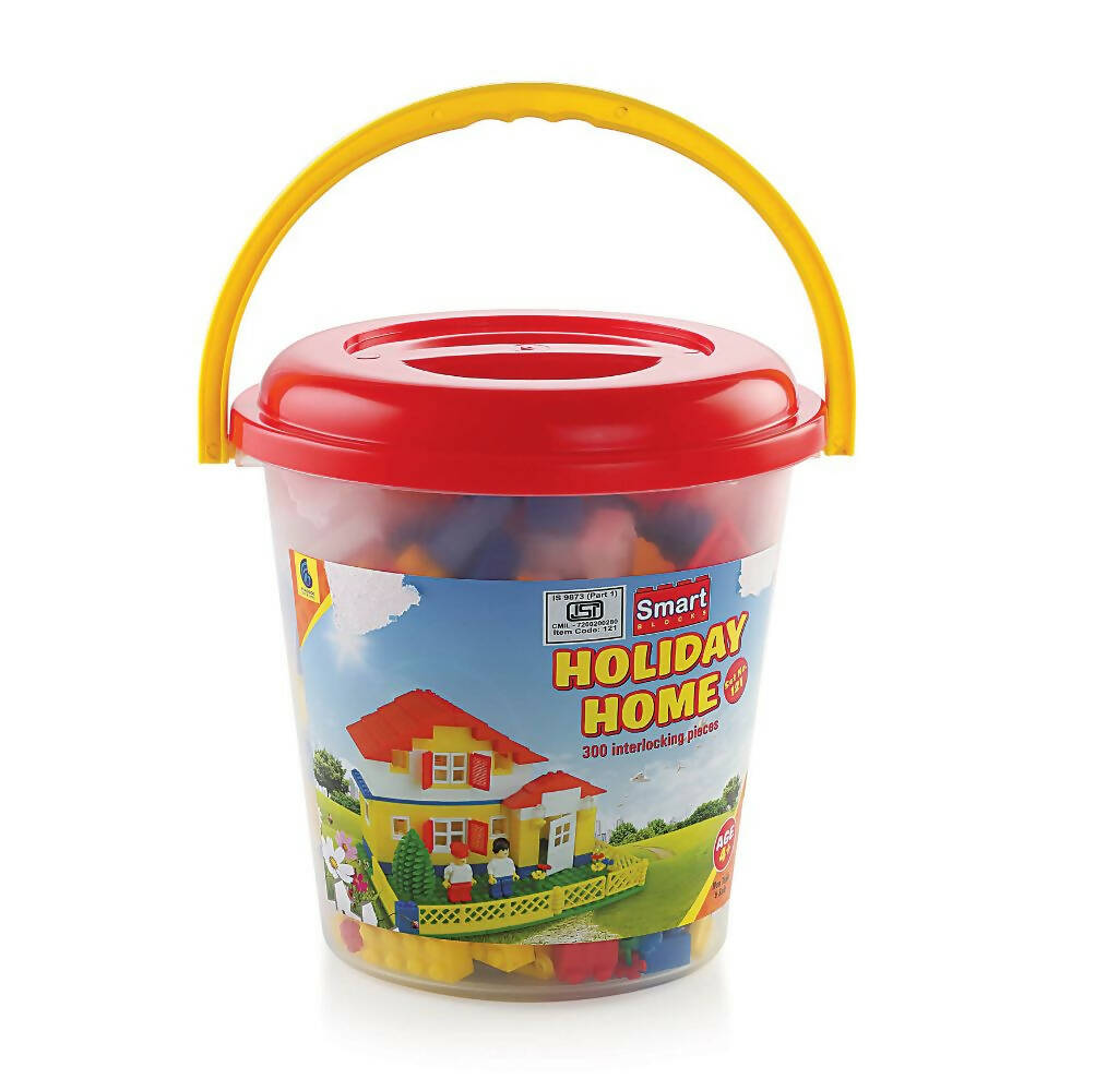 Peacock Learning & Educational Building Interlocking Blocks Set For Kids - Bucket - Distacart
