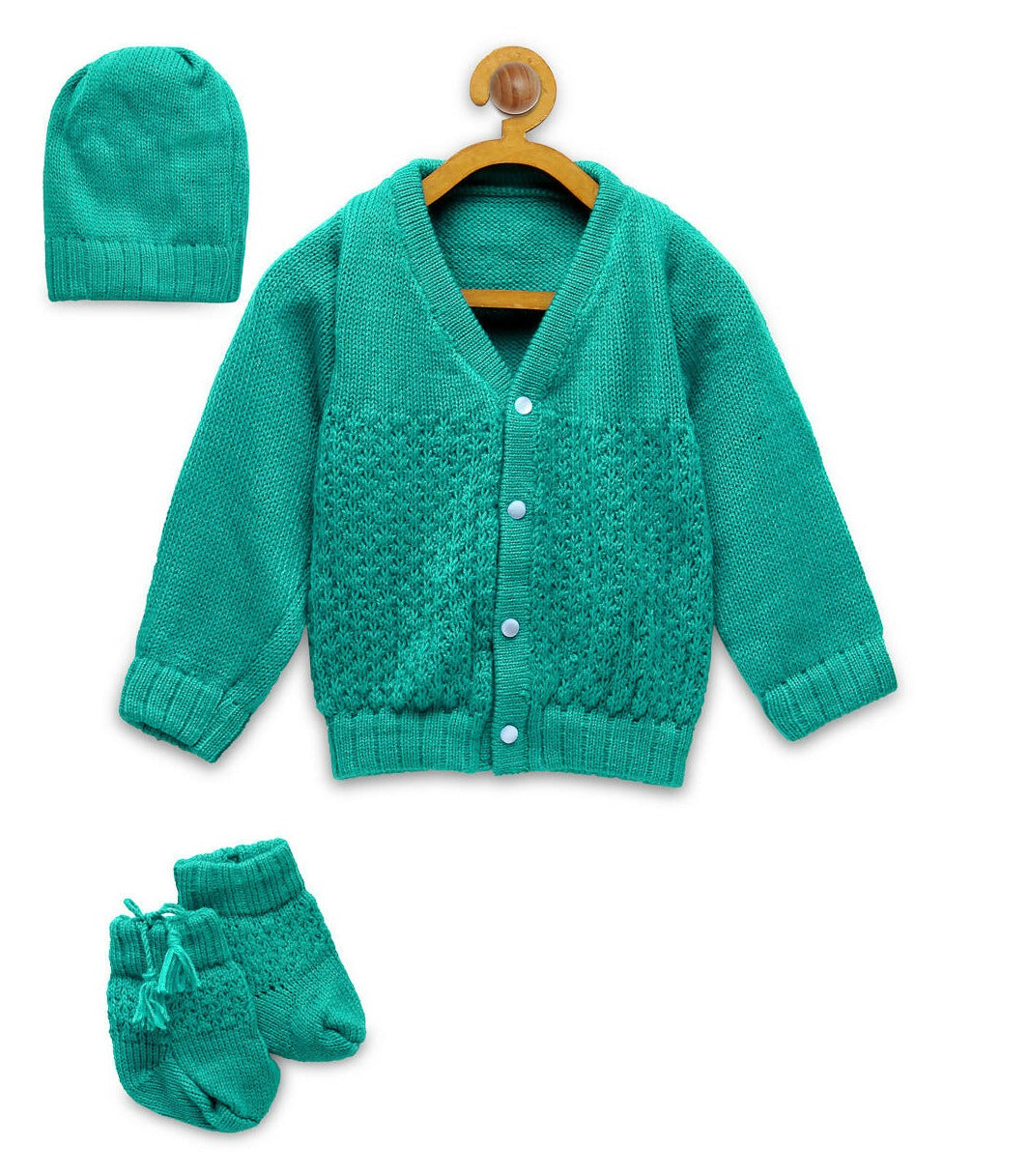 Chutput Kids Cute Green Coloured Solid Pullover Sweater - Distacart
