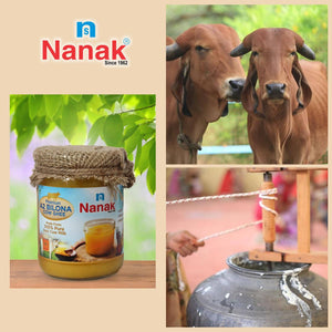 Nanak Desi A2 Bilona Cow Ghee - 500ml (Hand Churned, Vedic)