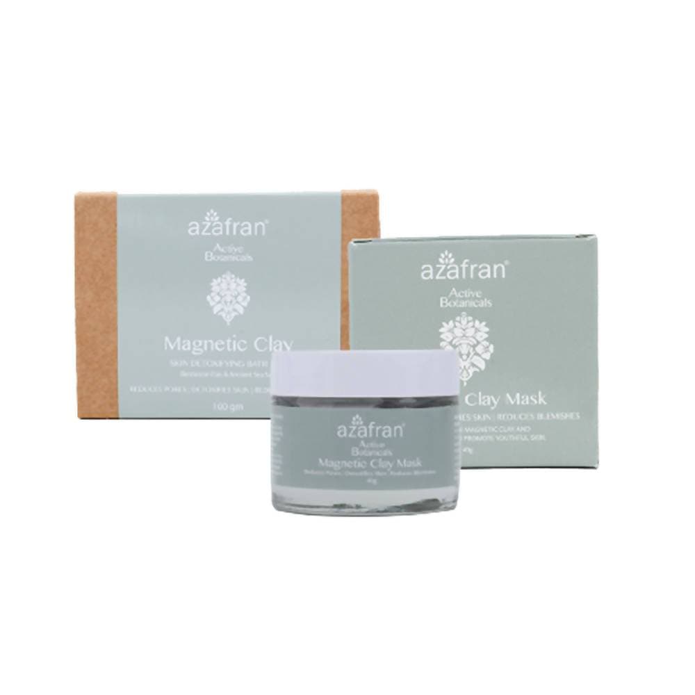 Azafran Active Botanicals Magnetic Clay Mask (Clay Soap Combo) - Distacart