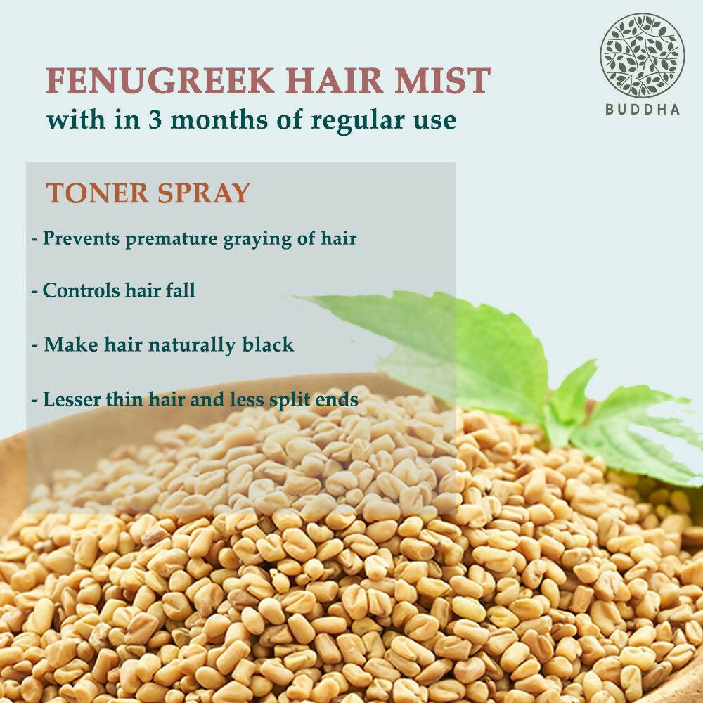 Buddha Natural Fenugreek Hair Vitalizer Spray Mist- Hair Thinning & Greying Hair Mist - Distacart