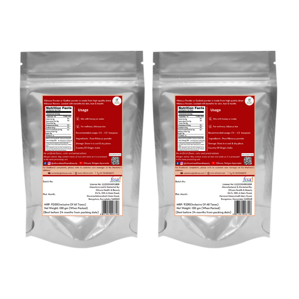 Nxtgen Ayurveda Hibiscus Powder - Distacart