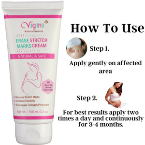 Vigini Natural Actives Stretch Marks Scars Removal Oil Cream - Distacart