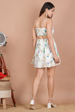 Thumbnail for House of RP Women's Off-White Rayon Graphic Printed Short Dress - Distacart