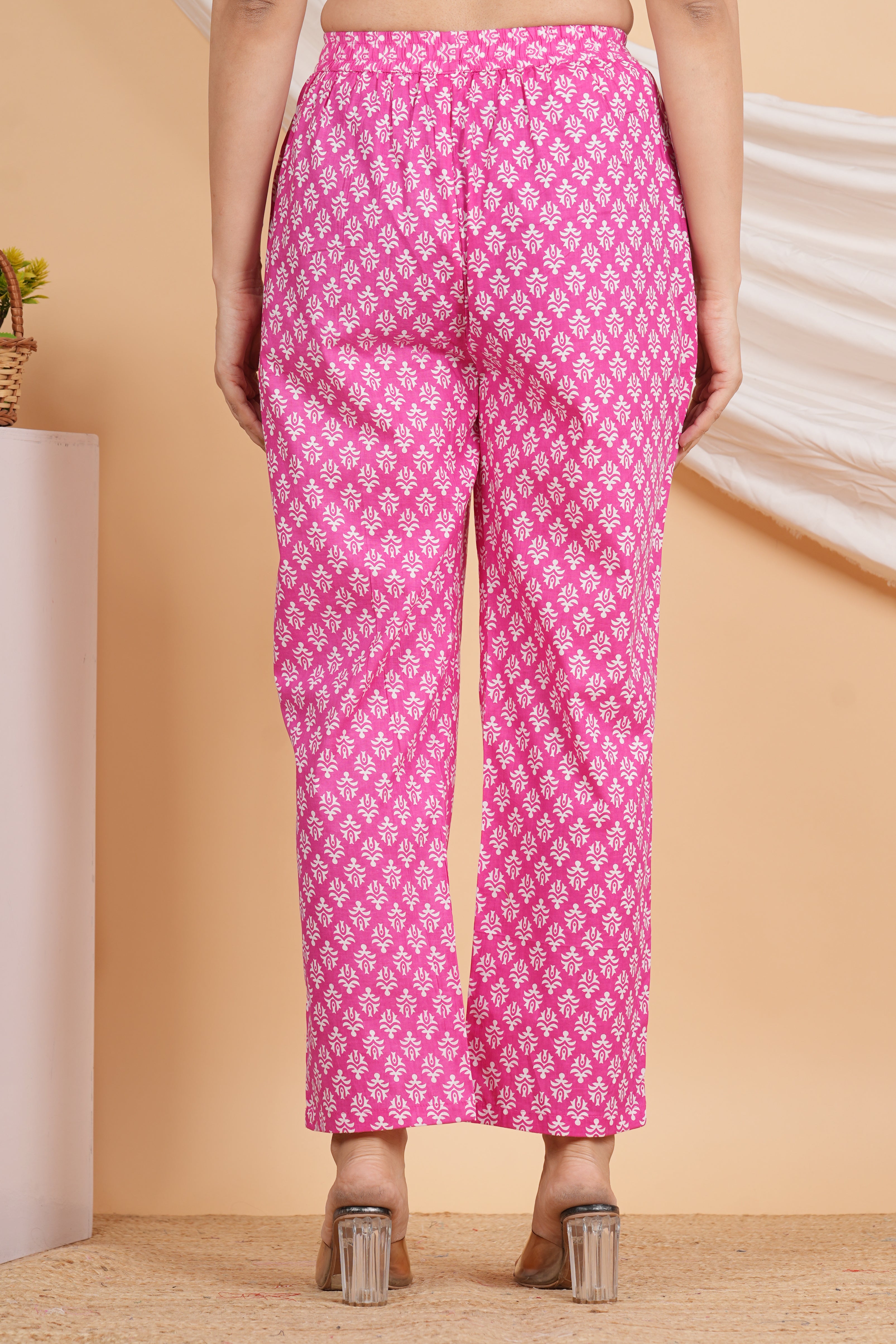 House of RP Women Pink Cotton casual Trouser - Distacart
