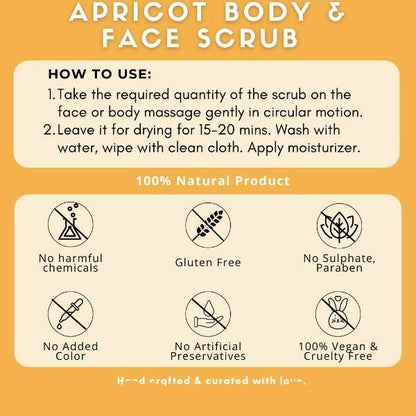 Organicos Apricot Face & Body Scrub - Distacart