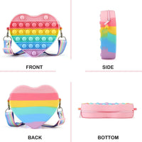 Thumbnail for Sardar Ji Ki Dukan Pop It Sling Bag – Heart Shape Pop It Cross Body Bag For Kids, Birthday Gift For Girls Pouch For Girls (Set 1, Multicolor) - Distacart